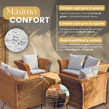 Cargar imagen en el visor de la galería, Conjunto de exterior mimbre natural. Masions du monde