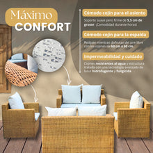 Charger l'image dans la galerie, ENSEMBLE DE JARDIN EN ROTIN NATUREL DU LAC MALAWI