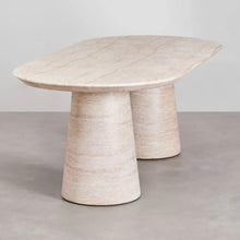 Cargar imagen en el visor de la galería, MESA CALACATA (220X95CM) PIEDRA ACABADO TRAVERTINO