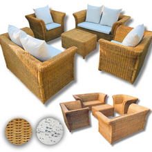 Cargar imagen en el visor de la galería, Conjunto de exterior ratan natural. Masions du monde