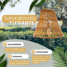 Cargar imagen en el visor de la galería, LÁMPARA DE TECHO DE RATÁN NATURAL