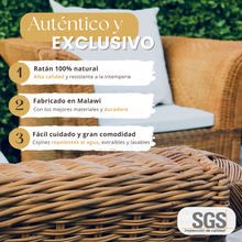 Cargar imagen en el visor de la galería, Butaca ratan natural estilo colonial