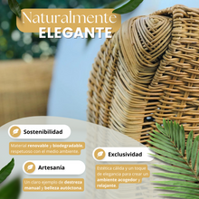 Cargar imagen en el visor de la galería, Butaca mimbre natural estilo colonial