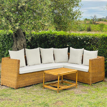 Load image into Gallery viewer, CLASSIC OR CORNER GARDEN SET IN NATURAL RATTAN