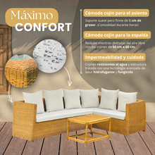 Load image into Gallery viewer, Sofá esquinera de mimbre