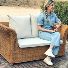 Cargar imagen en el visor de la galería, Conjunto de exterior mimbre natural. Masions du monde