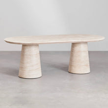 Cargar imagen en el visor de la galería, MESA CALACATA (220X95CM) PIEDRA ACABADO TRAVERTINO