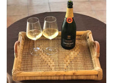 Charger l'image dans la galerie, MAMBA MUEBLES BANDEJA AFRICANA ARTESANAL COMPLEMENTOS BANDEJA AFRICANA DE RATÁN NATURAL