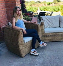 Cargar imagen en el visor de la galería, MAMBA MUEBLES BUTACA BUTACA MAFUMU DE RATÁN NATURAL PARA EXTERIOR O COMEDOR