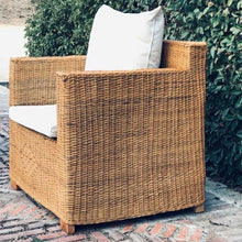 Cargar imagen en el visor de la galería, MAMBA MUEBLES BUTACA DE MIMBRE NATURAL BUTACA BUTACA LAGO MALAWI DE RATÁN NATURAL PARA EXTERIOR O COMEDOR
