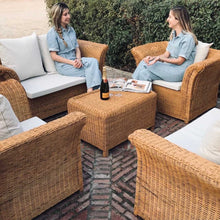 Cargar imagen en el visor de la galería, MAMBA MUEBLES CONJUNTO DE JARDIN DE RATÁN NATURAL KASEMASEMA DE MAMBA MUEBLES SOFAS SET KASEMASEMA
