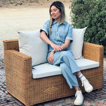 Charger l'image dans la galerie, MAMBA MUEBLES CONJUNTO DE JARDÍN LAGO MALAWI DE RATÁN NATURAL ENVÍO GRATIS SOFAS SET LAGO MALAWI