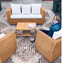 Cargar imagen en el visor de la galería, MAMBA MUEBLES CONJUNTO DE JARDIN MAFUMU DE RATÁN NATURAL SOFAS CONJUNTO DE JARDIN MAFUMU DE RATÁN NATURAL