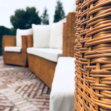 Cargar imagen en el visor de la galería, MAMBA MUEBLES CONJUNTO DE JARDIN MAFUMU DE RATÁN NATURAL SOFAS CONJUNTO DE JARDIN MAFUMU DE RATÁN NATURAL