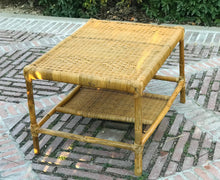 Cargar imagen en el visor de la galería, MAMBA MUEBLES MESA CENTRAL DE CONJUNTO DE JARDÍN SAFARI MESA MESA SAFARI DE RATÁN NATURAL PARA EXTERIOR O COMEDOR