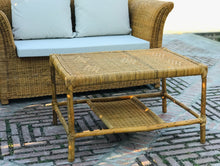 Cargar imagen en el visor de la galería, MAMBA MUEBLES MESA CENTRAL DE CONJUNTO DE JARDÍN SAFARI MESA MESA SAFARI DE RATÁN NATURAL PARA EXTERIOR O COMEDOR