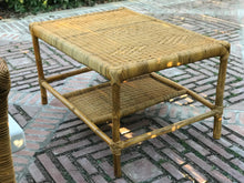 Cargar imagen en el visor de la galería, MAMBA MUEBLES MESA CENTRAL DE CONJUNTO DE JARDÍN SAFARI MESA MESA SAFARI DE RATÁN NATURAL PARA EXTERIOR O COMEDOR