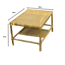 Cargar imagen en el visor de la galería, MAMBA MUEBLES MESA CENTRAL DE CONJUNTO DE JARDÍN SAFARI MESA MESA SAFARI DE RATÁN NATURAL PARA EXTERIOR O COMEDOR