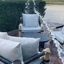 Charger l'image dans la galerie, MAMBA MUEBLES - Muebles de jardín CONJUNTO DE JARDÍN VIÑAMARFIL DE MADERA MACIZA DE PINO Y CUERDA NATURAL SET VIÑAMARFIL COLOR CLAROSCURO