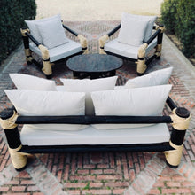 Charger l'image dans la galerie, MAMBA MUEBLES - Muebles de jardín CONJUNTO DE JARDÍN VIÑAMARFIL DE MADERA MACIZA DE PINO Y CUERDA NATURAL SET VIÑAMARFIL COLOR CLAROSCURO