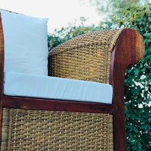 Cargar imagen en el visor de la galería, MAMBA MUEBLES SILLÓN DE JARDÍN DE RATÁN NATURAL BUTACA BUTACA REY ZAZÚ INDIVIDUAL DE RATÁN NATURAL