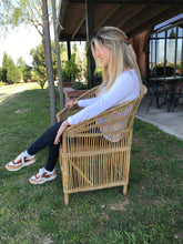 Cargar imagen en el visor de la galería, MAMBA MUEBLES SILLÓN DE MIMBRE MANGOCHI SILLA SILLÓN MANGOCHI DE RATÁN NATURAL PARA EXTERIOR O COMEDOR