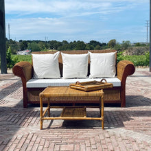 Cargar imagen en el visor de la galería, MAMBA MUEBLES SOFÁ TRIPLE DE EXTERIOR REY ZAZÚ DE RATÁN NATURAL SOFAS SOFÁ TRIPLE REY ZAZÚ DE RATÁN NATURAL