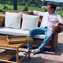 Charger l'image dans la galerie, MAMBA MUEBLES SOFAS CONJUNTO DE JARDÍN REY ZAZÚ PARA 5 PERSONAS DE RATÁN NATURAL