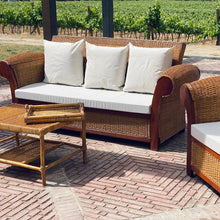 Charger l'image dans la galerie, MAMBA MUEBLES SOFAS CONJUNTO DE JARDÍN REY ZAZÚ PARA 5 PERSONAS DE RATÁN NATURAL