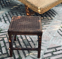 Cargar imagen en el visor de la galería, MAMBA MUEBLES TABURETE TABURETE MASAI DE RATÁN NATURAL PARA EXTERIOR O COMEDOR