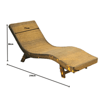 Cargar imagen en el visor de la galería, MAMBA MUEBLES TUMBONA TUMBONA LAGO MALAWI DE RATÁN NATURAL
