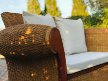 Cargar imagen en el visor de la galería, Muebles en jardín - Mamba muebles SOFAS SOFÁ DOBLE REY ZAZÚ DE RATÁN NATURAL