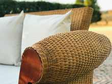 Cargar imagen en el visor de la galería, Muebles en jardín - Mamba muebles SOFAS SOFÁ DOBLE REY ZAZÚ DE RATÁN NATURAL