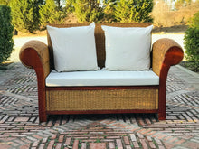 Cargar imagen en el visor de la galería, Muebles en jardín - Mamba muebles SOFAS SOFÁ DOBLE REY ZAZÚ DE RATÁN NATURAL