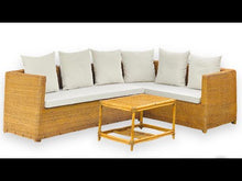 Load and play video in Gallery viewer, CLASSIC OR CORNER GARDEN SET IN NATURAL RATTAN