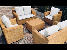 Charger et lire la vidéo dans la visionneuse de la Galerie, ENSEMBLE DE JARDIN EN ROTIN NATUREL DU LAC MALAWI