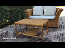 Cargar y reproducir el video en el visor de la galería, MESA SAFARI DE RATÁN NATURAL PARA EXTERIOR O COMEDOR