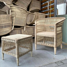 Load image into Gallery viewer, MALAWI ARMCHAIR THE ORIGINAL HANDMADE WITH NATURAL RATTAN
