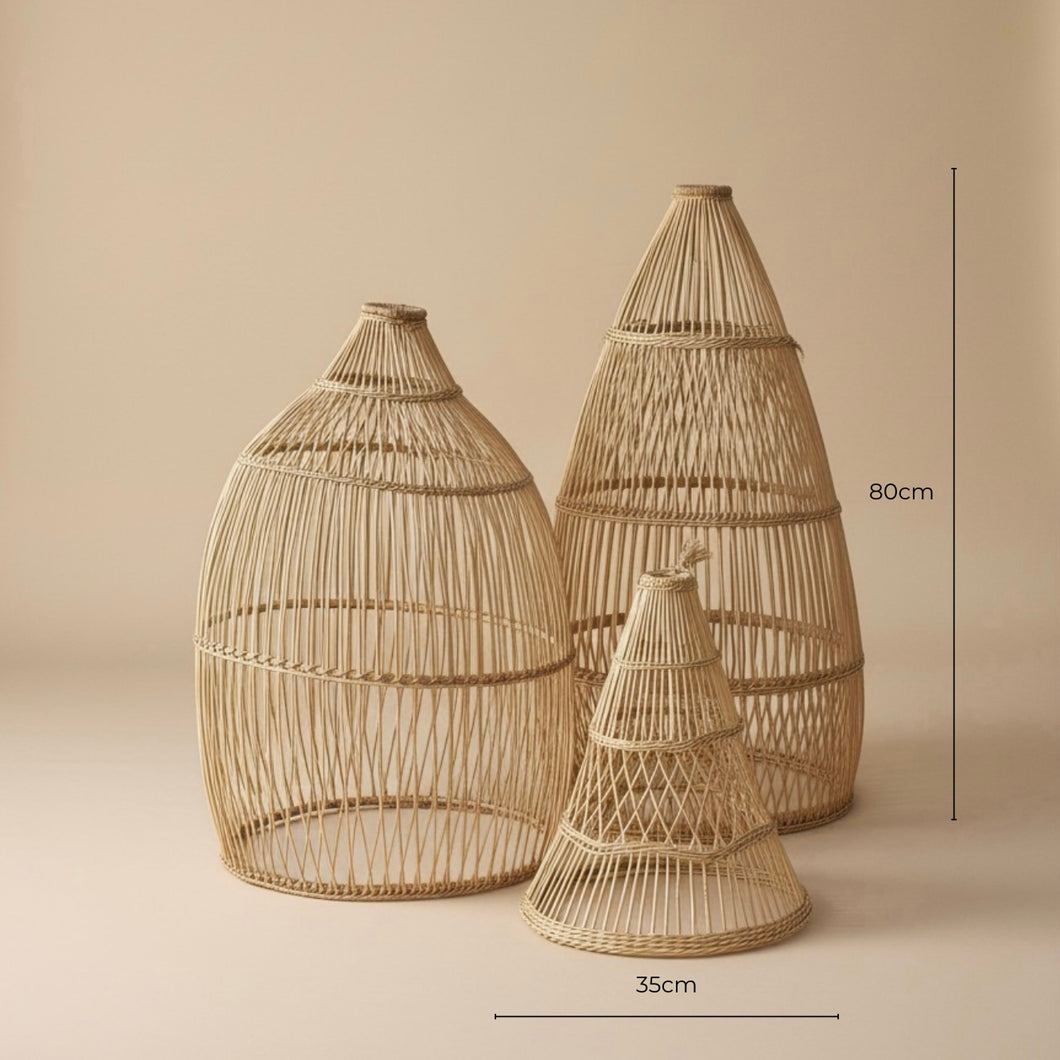 LÁMPARAS MALAWI DE RATÁN NATURAL