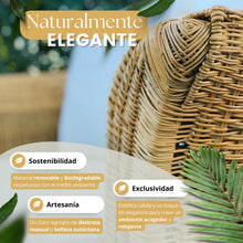 Charger l&#39;image dans la galerie, CONJUNTO DE JARDÍN KASEMA DE RATÁN NATURAL
