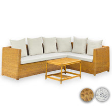Cargar imagen en el visor de la galería, Sofa esquinera de ratan natural
