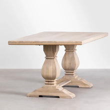 Load image into Gallery viewer, MESA SABINA. (180 y 220 X 100CM) MADERA DE MANGO CLARO
