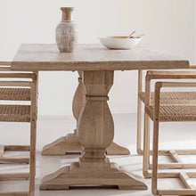 Load image into Gallery viewer, MESA SABINA. (180 y 220 X 100CM) MADERA DE MANGO CLARO
