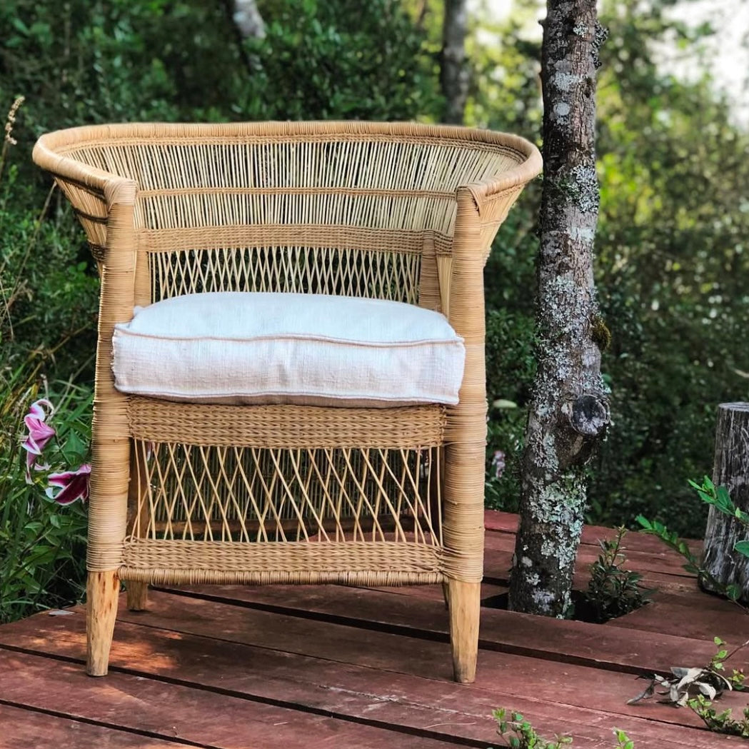 FAUTEUIL MALAWI EL ORIGINAL FAIT MAIN AVEC ROTIN NATUREL
