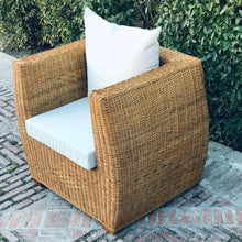 Cargar imagen en el visor de la galería, MAMBA MUEBLES BUTACA BUTACA MAFUMU DE RATÁN NATURAL PARA EXTERIOR O COMEDOR
