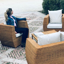 Cargar imagen en el visor de la galería, MAMBA MUEBLES BUTACA BUTACA MAFUMU DE RATÁN NATURAL PARA EXTERIOR O COMEDOR
