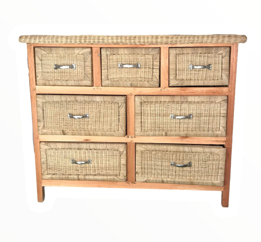 MAMBA MUEBLES COMPLEMENTOS CAJONERA MASAI DE RATÁN NATURAL PARA EXTERIOR O INTERIOR
