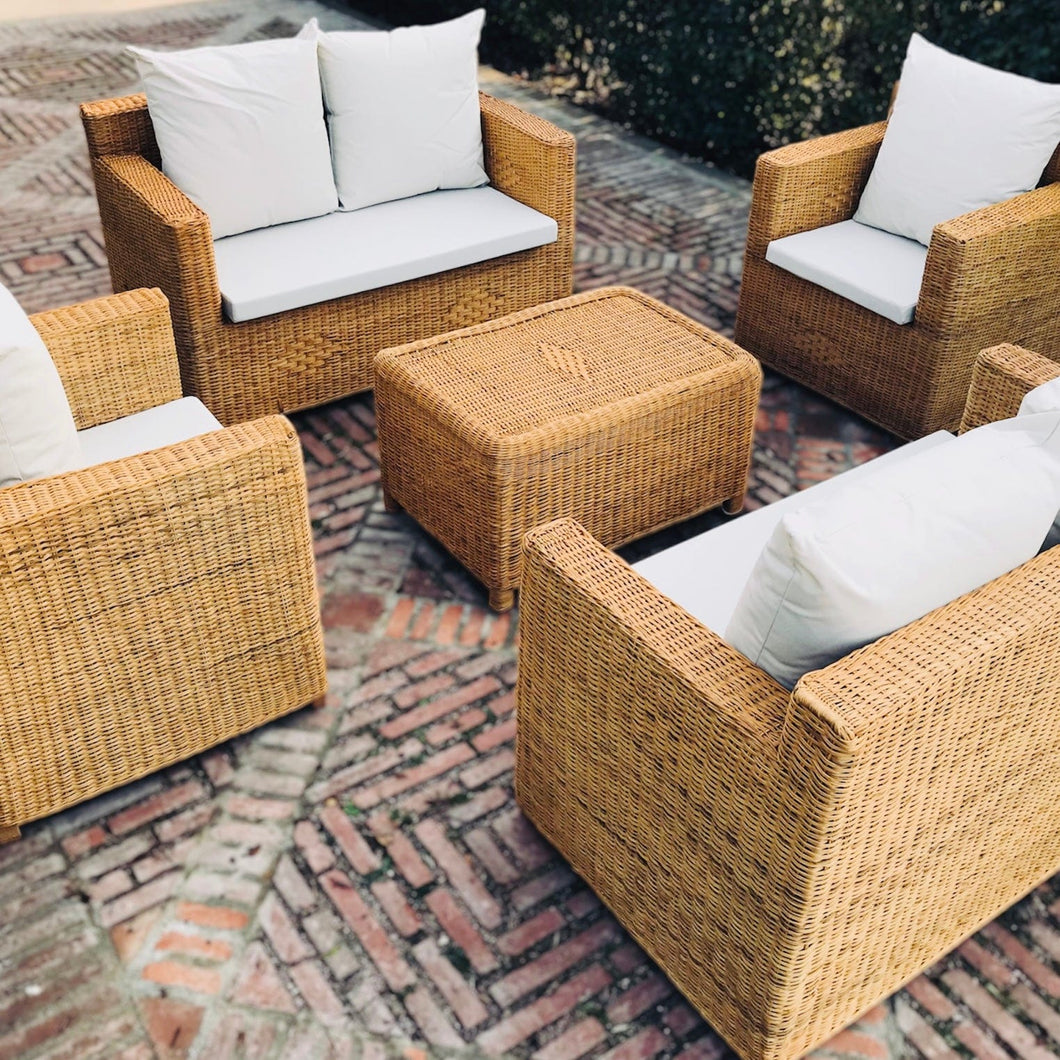 MAMBA MUEBLES CONJUNTO DE JARDÍN LAGO MALAWI DE RATÁN NATURAL ENVÍO GRATIS SOFAS SET LAGO MALAWI