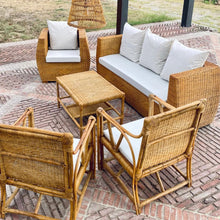Load image into Gallery viewer, MAMBA MUEBLES - Muebles de jardín  CONJUNTO DE JARDÍN MAFUMU EDICIÓN ESPECIAL DE RATAN NATURAL PARA 6 PERSONAS
