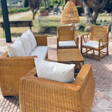 Load image into Gallery viewer, MAMBA MUEBLES - Muebles de jardín  CONJUNTO DE JARDÍN MAFUMU EDICIÓN ESPECIAL DE RATAN NATURAL PARA 6 PERSONAS
